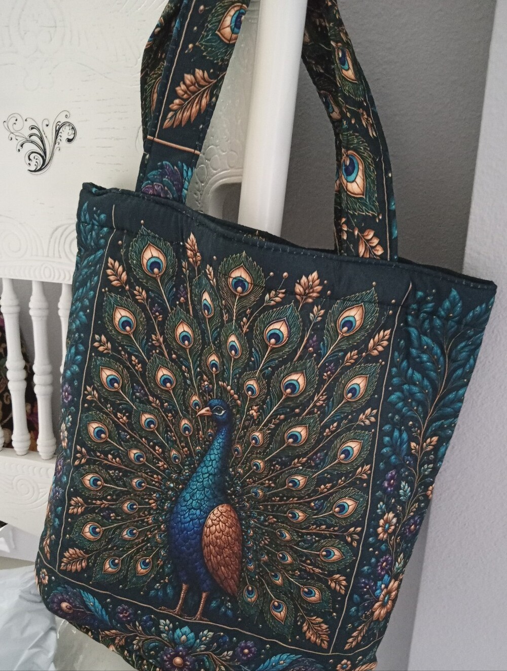 Peacock Tote Bag Purse